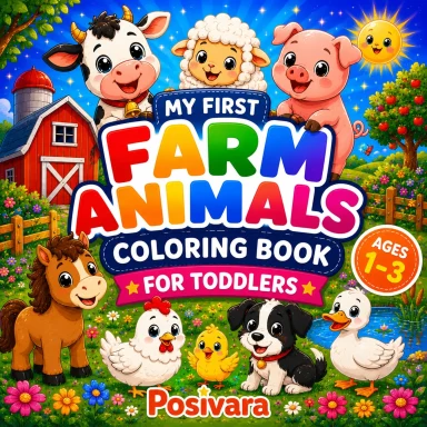 Farm Animals - Coloring Book