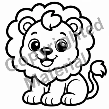 Lion B & W
